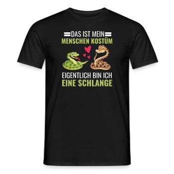Lustiges Schlangen Kostüm Geschenk Schlange - Männer T-Shirt - Schwarz - Vorne - AI Model Male 178 light (178cm)
