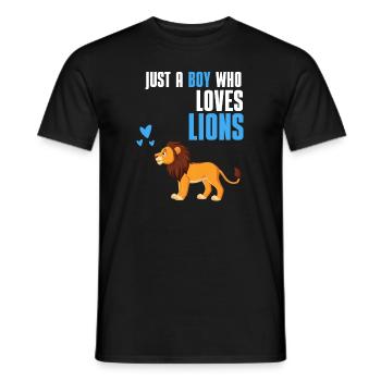 Afrique Amoureux des animaux Lion Cub Cadeau Lion - T-shirt homme - noir - Devant - AI Model Male 178 light (178cm)