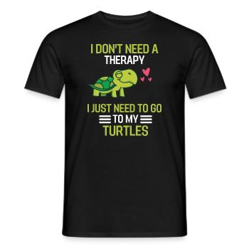 Animal marin Océan Animal Cadeau Tortue - T-shirt homme - noir - Devant - AI Model Male 178 light (178cm)