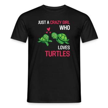 Créatures marines Fille Cadeau Tortue - T-shirt homme - noir - Devant - AI Model Male 178 light (178cm)