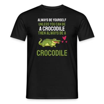 Reptiles Alligator Drôle de cadeau Crocodile - T-shirt homme - noir - Devant - AI Model Male 178 light (178cm)