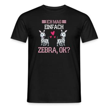 Tier Afrika Tierliebhaber Geschenk Lustiges Zebra - Männer T-Shirt - Schwarz - Vorne - AI Model Male 178 light (178cm)