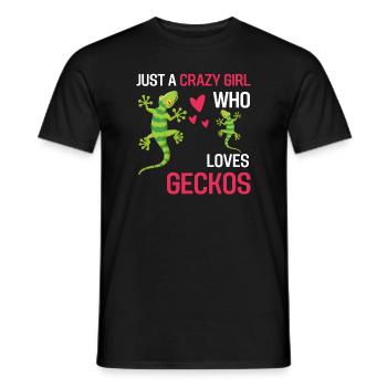 Lizards Animal Lovers Girl Gift Gecko - Men's T-Shirt - black - Front - AI Model Male 178 light (178cm)