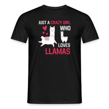 Alpaga Animal Lovers Fille Cadeau Lama - T-shirt homme - noir - Devant - AI Model Male 178 light (178cm)