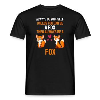 Lustiges Wald Tier Tierfreund Geschenk Fuchs - Männer T-Shirt - Schwarz - Vorne - AI Model Male 178 light (178cm)