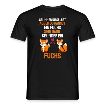 Wald Tierliebhaber Lustige Geschenkidee Fuchs - Männer T-Shirt - Schwarz - Vorne - AI Model Male 178 light (178cm)