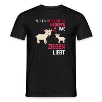 Bauernhof Tier Mädchen Geschenk Lustiges Ziege - Männer T-Shirt - Schwarz - Vorne - AI Model Male 178 light (178cm)