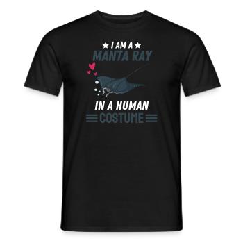 Rochen Kostüm Party Lustiges Geschenk Mantarochen - Männer T-Shirt - Schwarz - Vorne - AI Model Male 178 light (178cm)