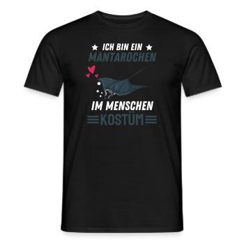 Mantarochen Kostüm Ozean Tier Geschenk Mantarochen - Männer T-Shirt - Schwarz - Vorne - AI Model Male 178 light (178cm)