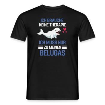 Ozean Tierliebahber Wal Therapie Geschenk Beluga - Männer T-Shirt - Schwarz - Vorne - AI Model Male 178 light (178cm)