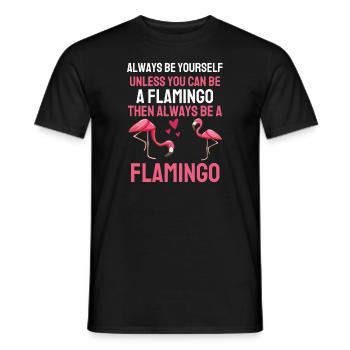 Exotisches Tier Vogel Geschenk Lustiges Flamingo - Männer T-Shirt - Schwarz - Vorne - AI Model Male 178 light (178cm)