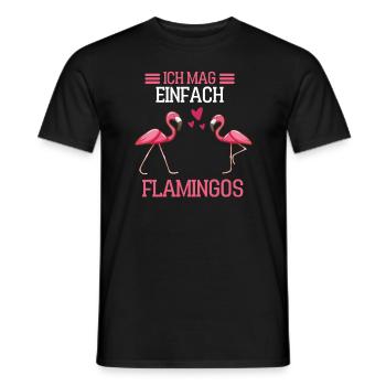 Exotisches Tier Geschenk Lustiges Rosa Flamingo - Männer T-Shirt - Schwarz - Vorne - AI Model Male 178 light (178cm)