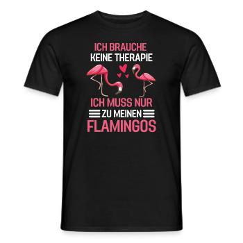 Tier Therapie Tropischer Vogel Geschenk Flamingo - Männer T-Shirt - Schwarz - Vorne - AI Model Male 178 light (178cm)