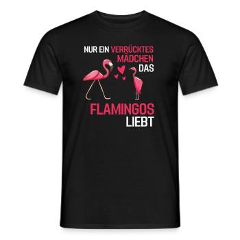 Exotisches Tier Mädchen Vogel Geschenk Flamingo - Männer T-Shirt - Schwarz - Vorne - AI Model Male 178 light (178cm)