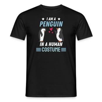 Penguin Costume Zoo Animal Gift Funny Penguin - Men's T-Shirt - black - Front - AI Model Male 178 light (178cm)