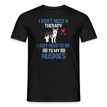 Dog Therapy Dog Lovers Gift Husky - Men's T-Shirt - black - Front - AI Model Male 178 light (178cm)