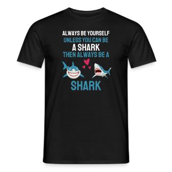 Ozean Tierliebhaber Raubtier Geschenk Lustiges Hai - Männer T-Shirt - Schwarz - Vorne - AI Model Male 178 light (178cm)