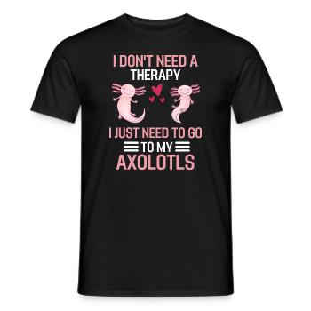 Mexikanische Amphibien Lustiges Geschenk Axolotl - Männer T-Shirt - Schwarz - Vorne - AI Model Male 178 light (178cm)