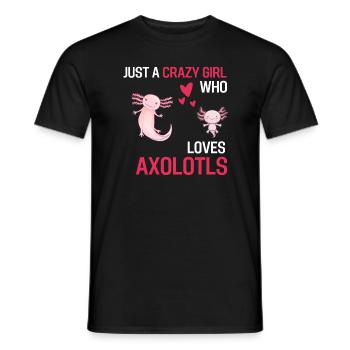Mexikanischer Salamander Mädchen Geschenk Axolotl - Männer T-Shirt - Schwarz - Vorne - AI Model Male 178 light (178cm)