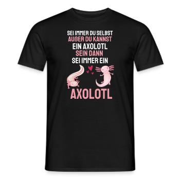 Mexikanischer Salamander Lustiges Geschenk Axolotl - Männer T-Shirt - Schwarz - Vorne - AI Model Male 178 light (178cm)
