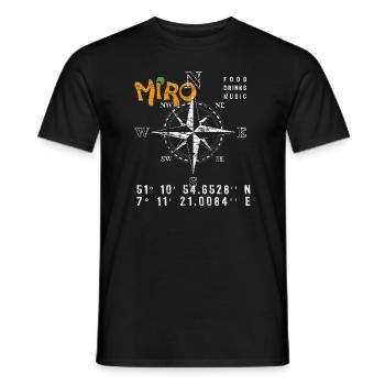 MIRO Navigator - Männer T-Shirt - Schwarz - Vorne - AI Model Male 178 light (178cm)