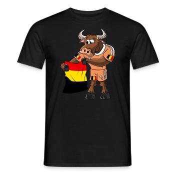 Fan Stier Belgien - Männer T-Shirt - Schwarz - Vorne - AI Model Male 178 light (178cm)