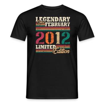 Legendary February 2012 limited edition - Men's T-Shirt - black - Front - AI Model Male 178 light (178cm)
