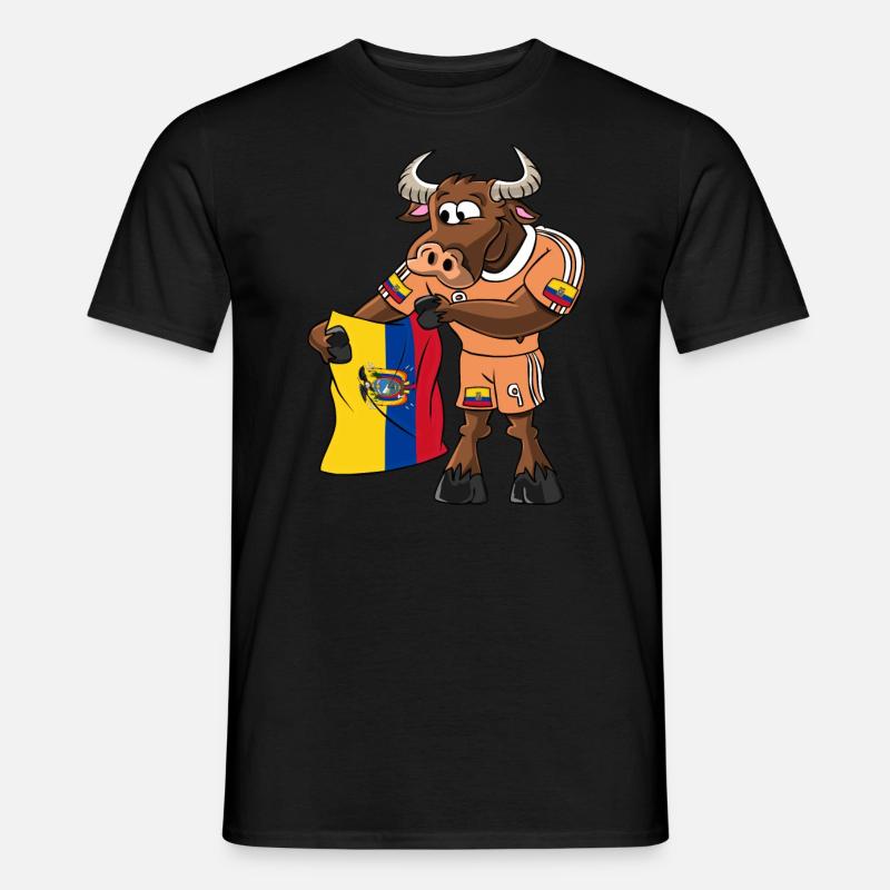 Ecuador Fan Stier - Männer T-Shirt - Schwarz