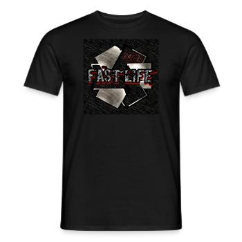 Fast Life [24/7] Fast Life - Image - 2023 - Men's T-Shirt - black - Front - AI Model Male 178 light (178cm)