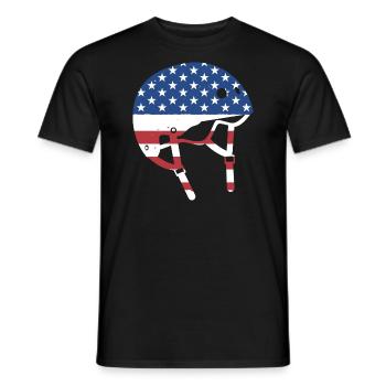 Sport Us Flag Roller Derby - T-shirt homme - noir - Devant - AI Model Male 178 light (178cm)