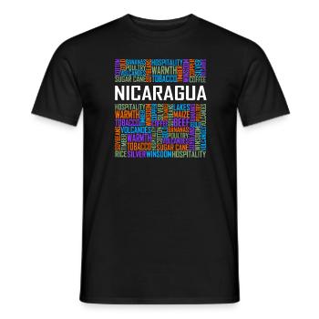 Nicaragua - Words - Men's T-Shirt - black - Front - AI Model Male 178 light (178cm)