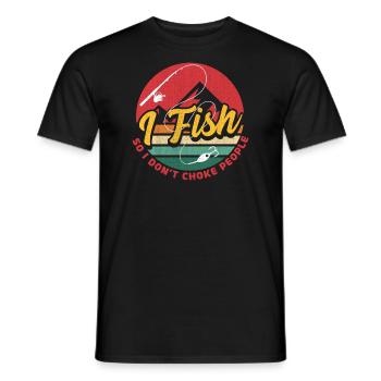 Je pêche pour ne pas étouffer les gens - T-shirt homme - noir - Devant - AI Model Male 178 light (178cm)