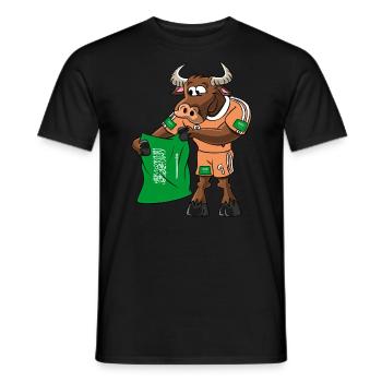 Arabie Saoudite Fan Taureau - T-shirt homme - noir - Devant - AI Model Male 178 light (178cm)