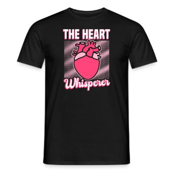 Cardiac Nurse - The Heart Whisperer - Men's T-Shirt - black - Front - AI Model Male 178 light (178cm)