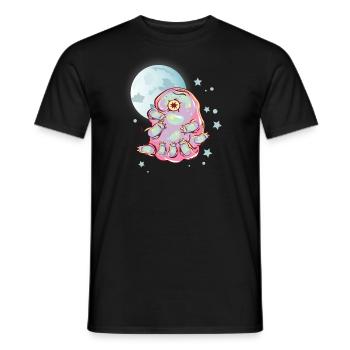 Tardigrade In Space - Men's T-Shirt - black - Front - AI Model Male 178 light (178cm)