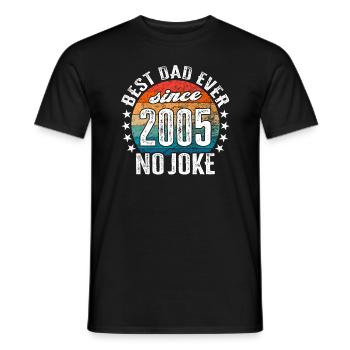 Meilleur papa du monde depuis 2005 No Fake - T-shirt homme - noir - Devant - AI Model Male 178 light (178cm)