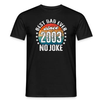 Bester Papa der Welt seit 2003 No Joke - Männer T-Shirt - Schwarz - Vorne - AI Model Male 178 light (178cm)