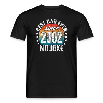 Bester Papa der Welt seit 2002 No Joke - Männer T-Shirt - Schwarz - Vorne - AI Model Male 178 light (178cm)