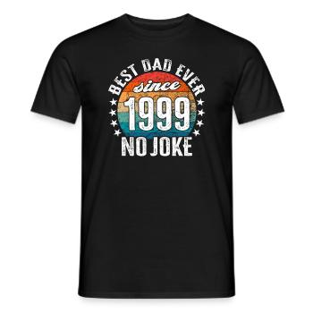 Best dad in the world since 1999 No Joke - Men's T-Shirt - black - Front - AI Model Male 178 light (178cm)