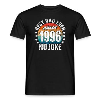 Bester Papa der Welt seit 1996 No Joke - Männer T-Shirt - Schwarz - Vorne - AI Model Male 178 light (178cm)