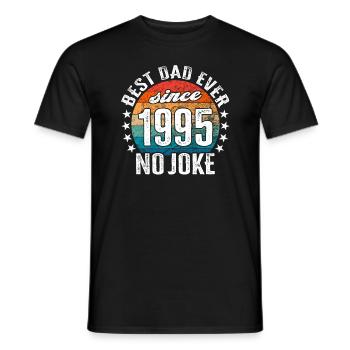 Bester Papa der Welt seit 1995 No Joke - Männer T-Shirt - Schwarz - Vorne - AI Model Male 178 light (178cm)