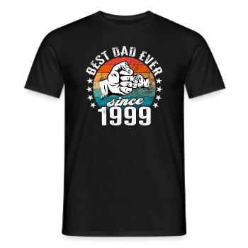 Bester Papa der Welt seit 1999 Vatertag - Männer T-Shirt - Schwarz - Vorne - AI Model Male 178 light (178cm)
