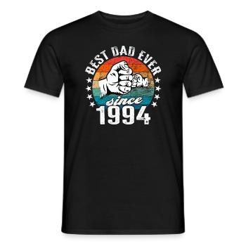 Bester Papa der Welt seit 1994 Vatertag - Männer T-Shirt - Schwarz - Vorne - AI Model Male 178 light (178cm)