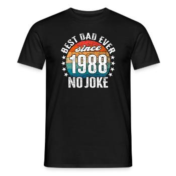 Meilleur père du monde depuis 1988 No Joke - T-shirt homme - noir - Devant - AI Model Male 178 light (178cm)