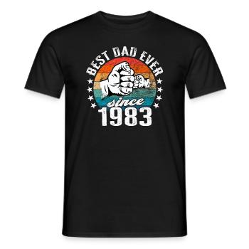 Bester Papa der Welt seit 1983 Vatertag - Männer T-Shirt - Schwarz - Vorne - AI Model Male 178 light (178cm)