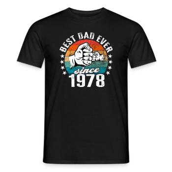 Bester Papa der Welt seit 1978 Vatertag - Männer T-Shirt - Schwarz - Vorne - AI Model Male 178 light (178cm)