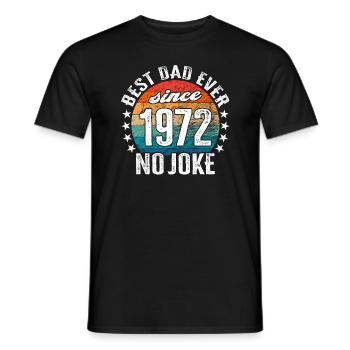 Meilleur papa du monde depuis 1972 Pas de blague - T-shirt homme - noir - Devant - AI Model Male 178 light (178cm)