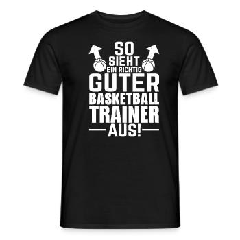 So sieht ein richtig guter Baskettball Trainer aus - Männer T-Shirt - Schwarz - Vorne - AI Model Male 178 light (178cm)