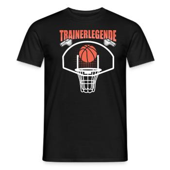 Trainerlegende Basketball - Männer T-Shirt - Schwarz - Vorne - AI Model Male 178 light (178cm)