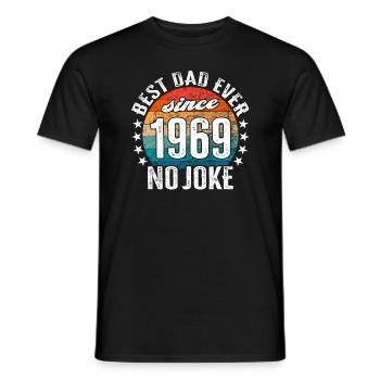 Bester Papa der Welt seit 1969 No Joke - Männer T-Shirt - Schwarz - Vorne - AI Model Male 178 light (178cm)